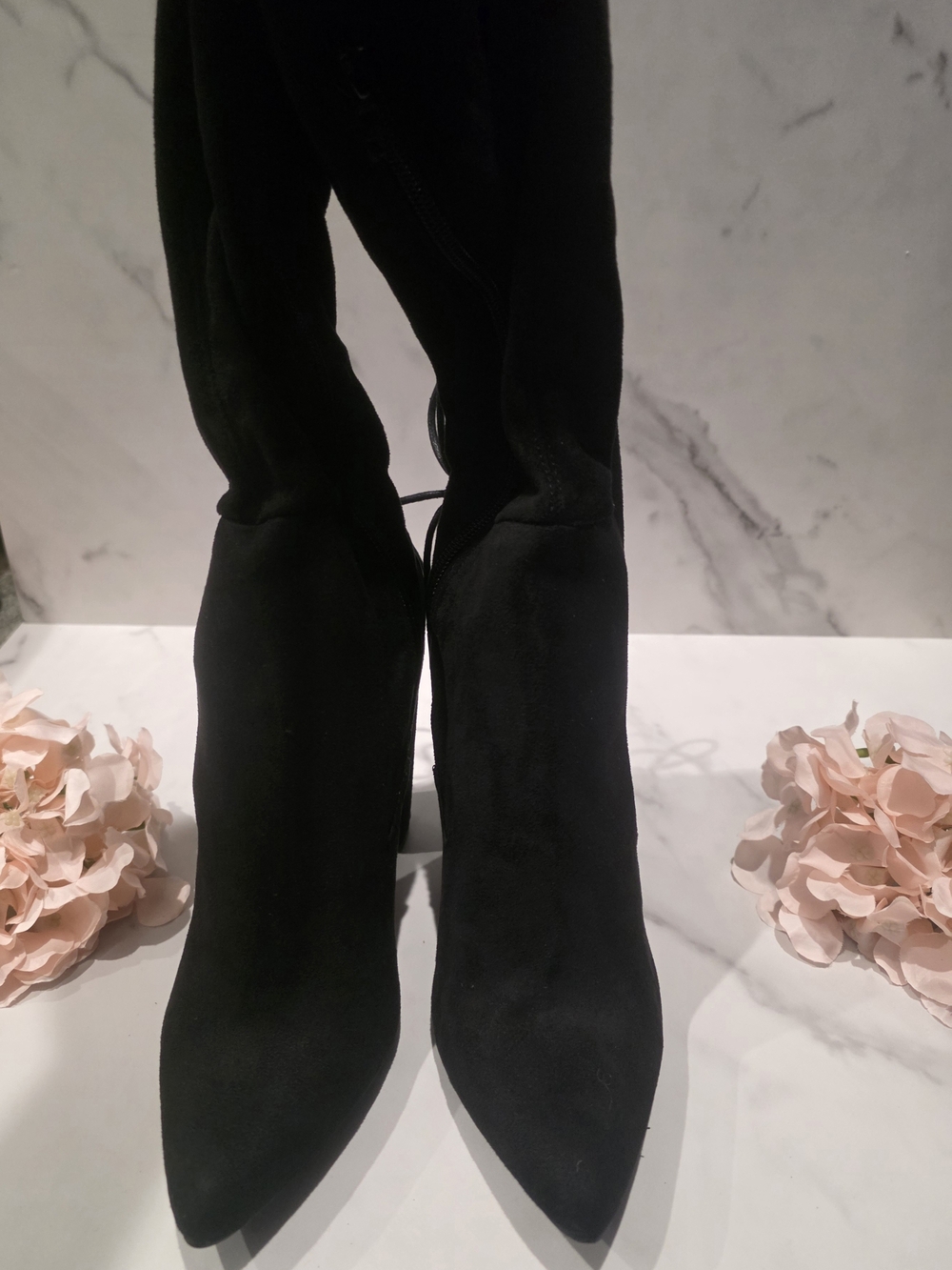 Shoe Dazzle - Black Pointed Over-The-Knee Boots